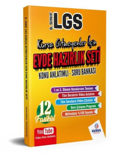 8.Sınıf LGS - Kursa Gitmeyenler İçin Evde Hazırlık Seti Konu Anlatımlı