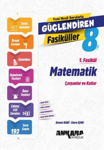 8. Sınıf Matematik Güçlendiren 1. Fasikül Kolektif