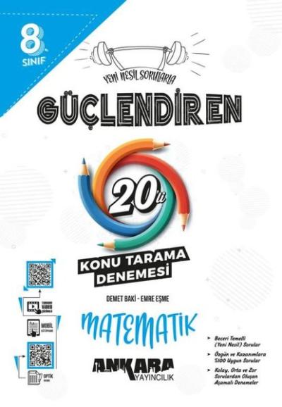 8. Sınıf Matematik Güçlendiren 20'li Konu Tarama Denemesi Kolektif