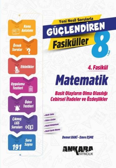 8. Sınıf Matematik Güçlendiren 4. Fasikül Kolektif