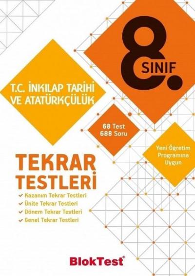 8.Sınıf T.C. İnkılap Tarihi ve Atatürkçülük Tekrar Testleri Kolektif