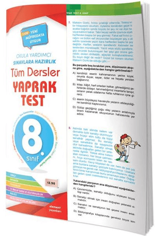 8. Sınıf Tüm Dersler Yaprak Test Kolektif