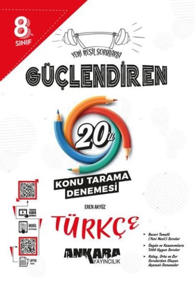 8. Sınıf Türkçe Güçlendiren 20'li Konu Tarama Denemesi Kolektif