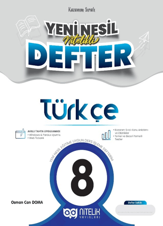 8. Sınıf Türkçe Yeni Nesil Nitelikli Defter Osman Can Doma