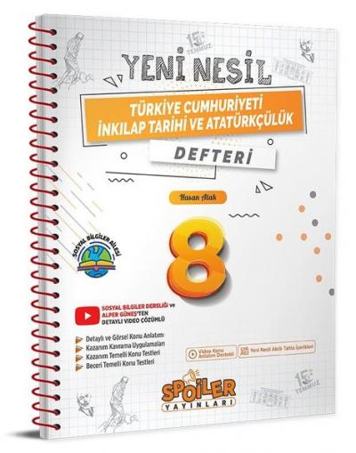 8.Sınıf Yeni Nesil T.C İnkılap Tarihi ve Atatürkçülük Defteri Kolektif