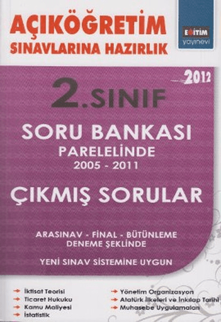 Açıköğretim Sınavlarına Hazırlık 2. Sınıf Soru Bankası Paralelinde 200