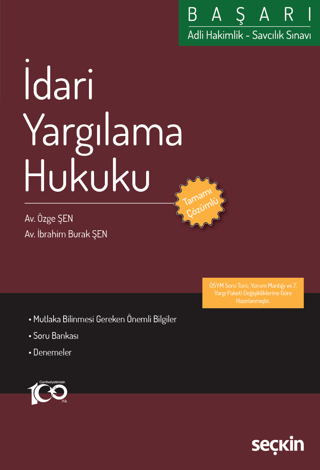 Adli Hakimlik Savcılık Sınavı BAŞARI - İdari Yargılama Hukuku Özge Şen