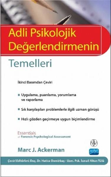 Adli Psikolojik Değerlendirmenin Temelleri Marc J. Ackerman