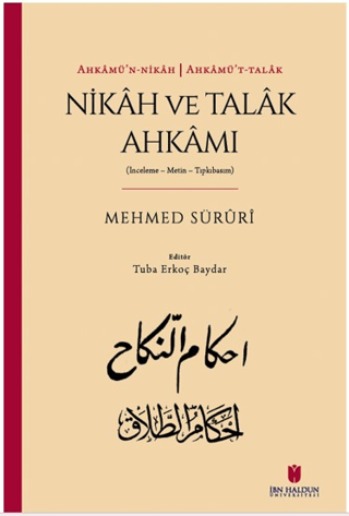 Ahkamü'n-nikah Ahkamü't-talak Nikah ve Talak Ahkamı Mehmed Süruri