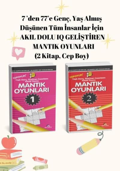 Akıl Dolu IQ Geliştiren Mantık Oyunları Seti - 2 Kitap Takım Kolektif