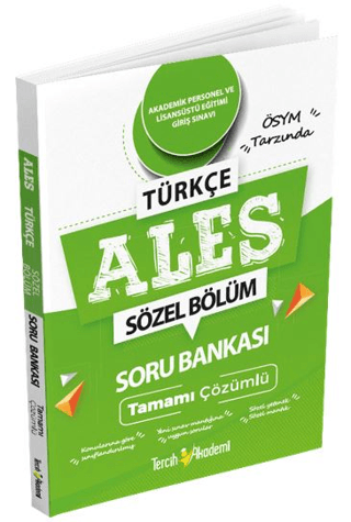 ALES Türkçe Tamamı Çözümlü Soru Bankası Kolektif