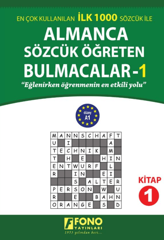 Almanca Sözcük Öğreten Bulmacalar 1 Kollektif