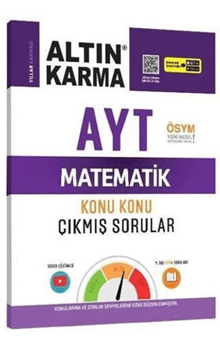 Altın Karma AYT  Matematik  Konu Konu Çıkmış Sorular Kolektif