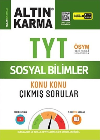 Altın Karma TYT Sosyal Bilimler Konu Konu Çıkmış Sorular Kolektif