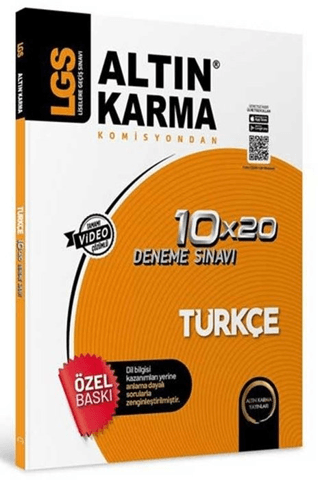 Altınkarma LGS 8. Sınıf  Türkçe 10x20 Branş Deneme Kolektif