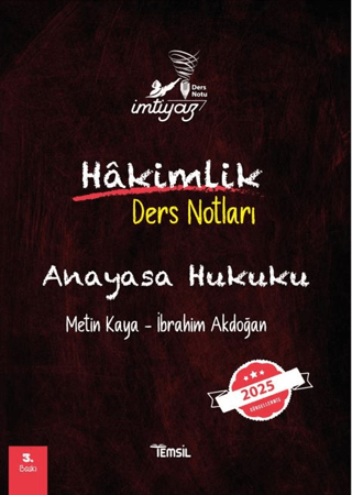 Anayasa Hukuku Hakimlik Ders Notları Metin Kaya