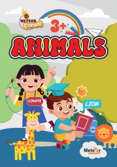 Animals Hayvanlar Türkçe - İngilizce Boyama Kitabı 3+Yaş Umut Öz