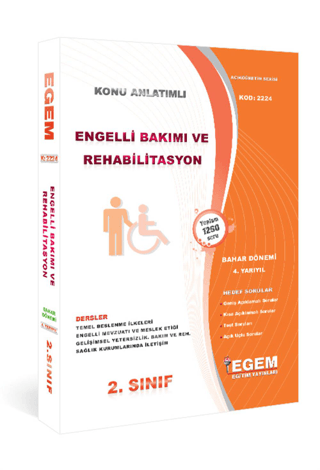 AÖF 2. Sınıf 4. Yarıyıl Engelli Bakım ve Rehabilitasyon Kod 2224 Kolek