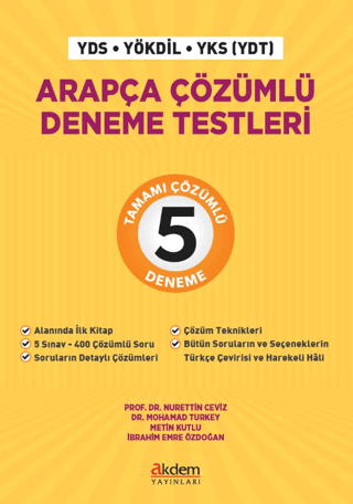 Arapça Çözümlü Deneme Testleri Nurettin Ceviz