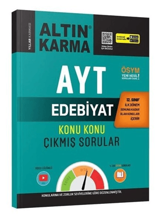 AYT 12. Sınıf 1. Dönem Edebiyat Konu Konu Çıkmış Sorular Kolektif