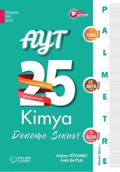 AYT Kimya 25 Deneme Sınavı Serisi Fatih Baysal