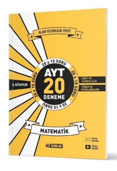 AYT Matematik 20'li Deneme 5. Kitap Kolektif