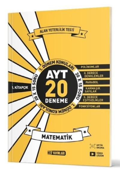 AYT Matematik 20'li İlk Dönem Deneme 1. Kitap Kolektif