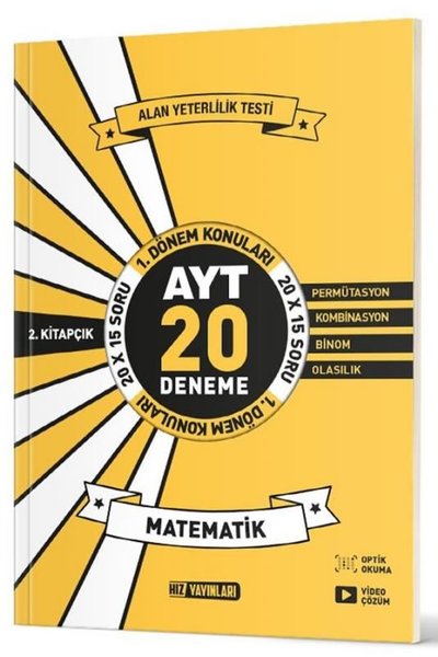 AYT Matematik 20'li İlk Dönem Deneme 2. Kitap Kolektif