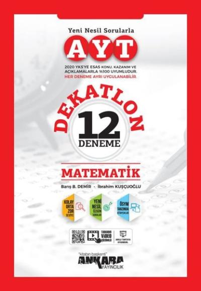 AYT Matematik Dekatlon Denemeleri ( 12 Adet ) Kolektif