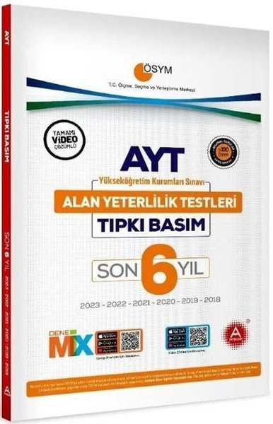 AYT Son 6 Yıl Tıpkı Basım Çıkmış Sorular Kolektif