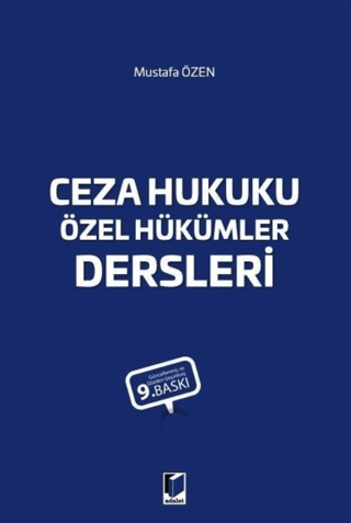 Ceza Hukuku Özel Hükümler Dersleri Mustafa Özen