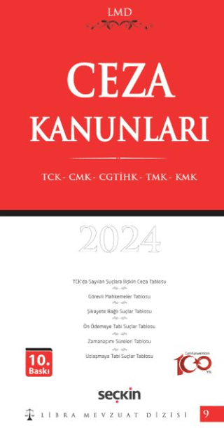 Ceza Kanunları (TCK – CMK – CGTİHK – TMK – KMK) / LMD–9 (Ciltli) Mutlu