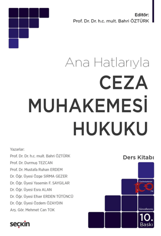 Ceza Muhakemesi Hukuku (Ana Hatlarıyla) Bahri Öztürk