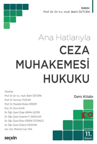 Ceza Muhakemesi Hukuku (Ana Hatlarıyla) Bahri Öztürk