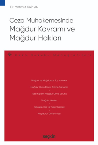 Ceza Muhakemesinde Mağdur Kavramı ve Mağdur Hakları Mahmut Kaplan