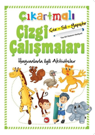 Çıkartmalı Çizgi Çalışmaları - Hayvanlarla İlgili Aktiviteler Kolektif