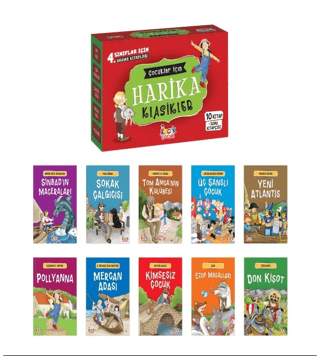 Çocuklar için Harika Klasikler Set+Soru Kitapçığı - 10 Kitap Takım Kol