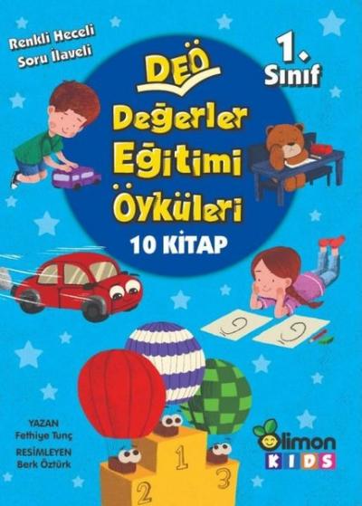 1. Sınıf DEÖ Değerler Eğitimi Öyküleri - (10 Kitap Takım) Fethiye Tunç