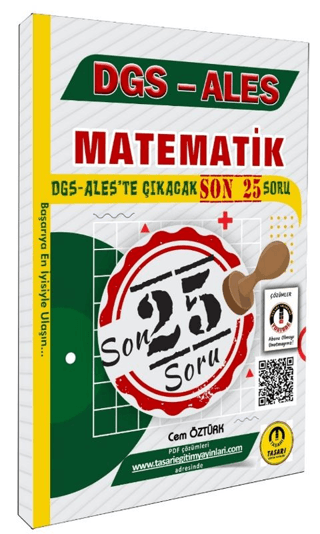 DGS ALES Matematik Son 25 Çıkacak Soru Bankası Cem Öztürk