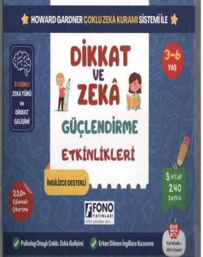 Dikkat ve Zeka Güçlendirme Etkinlikleri Seti - 3 Kitap Takım Kolektif