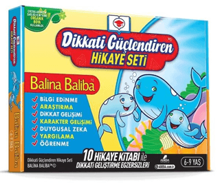 Dikkati Güçlendiren Hikaye Seti - Balina Baliba Kutulu Set (10 Kitap T