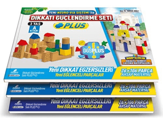 Dikkati Güçlendirme Seti Plus (3 Kitap Materyalsiz - 3 Yaş) Osman Abal