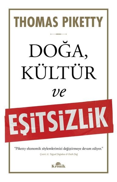 Doğa Kültür ve Eşitsizlik Thomas Piketty