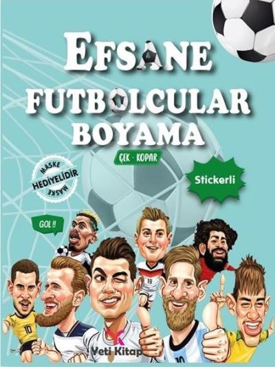 Efsane Futbolcular Boyama - Çek Kopar Stickerli Kolektif