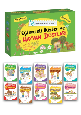 Eğlenceli İkizler ve Hayvan Dostları - 10 Kitap Takım - 8 Yaş ve Üzeri