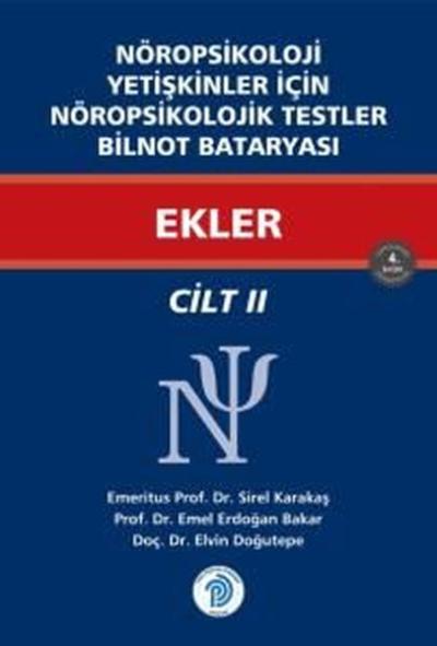 Ekler - Nöropsikoloji Yetişkinler İçin Nöropsikolojik Testler Cilt 2 E