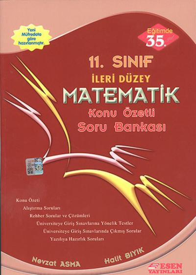 11. Sınıf İleri Düzey Matematik Konu Özetli Soru Bankası Nevzat Asma