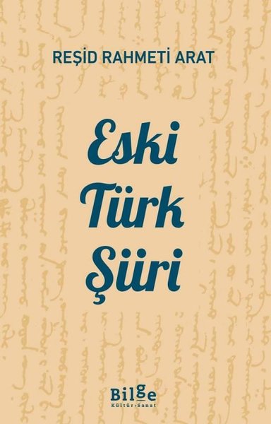 Eski Türk Şiiri Reşid Rahmeti Arat