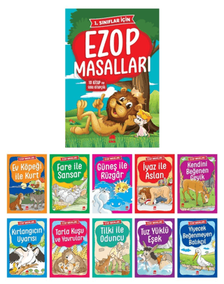 Ezop Masalları Seti (10 Kitap Takım - Küçük Boy) Ezop