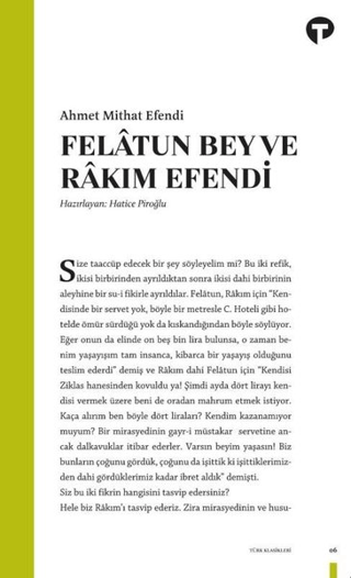 Felatun Bey ve Rakım Efendi Ahmet Mithat Efendi